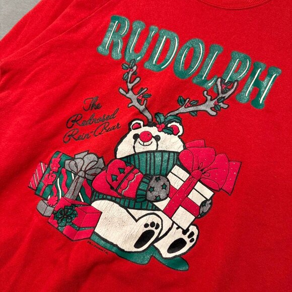 Vintage Rudolph the‎ Red-Nosed Reindeer Christmas Sweatshirt XL - Picture 2 of 5